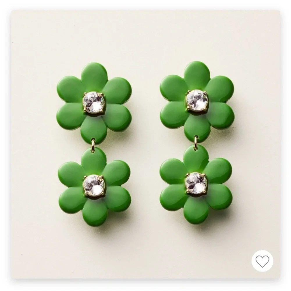 Kate Spade NWT Green Floral Earrings